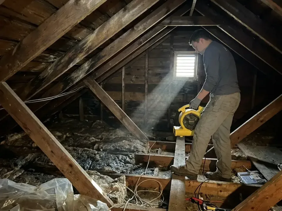 attic-water-damage-drying-proc-007 — frequently asked questions, Emergency Water Extraction & 24/7 Flood Response in Langley…